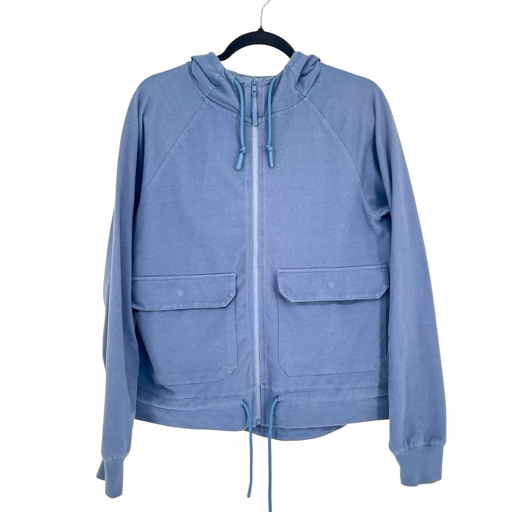 Tek Gear Dry Tek Hoodie Women's M Blue Full Zip Hooded Pockets Athleisure